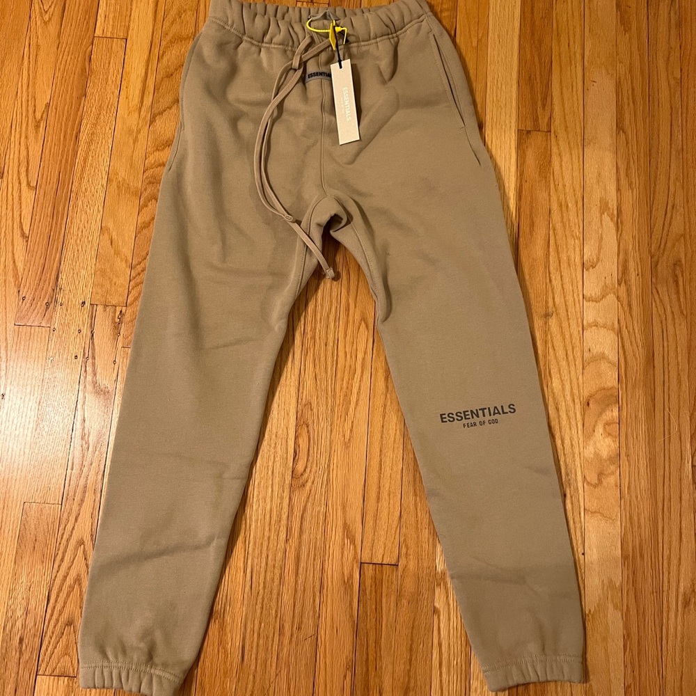 Essentials Men’s joggers in size S - Camel. Never worn NWT.